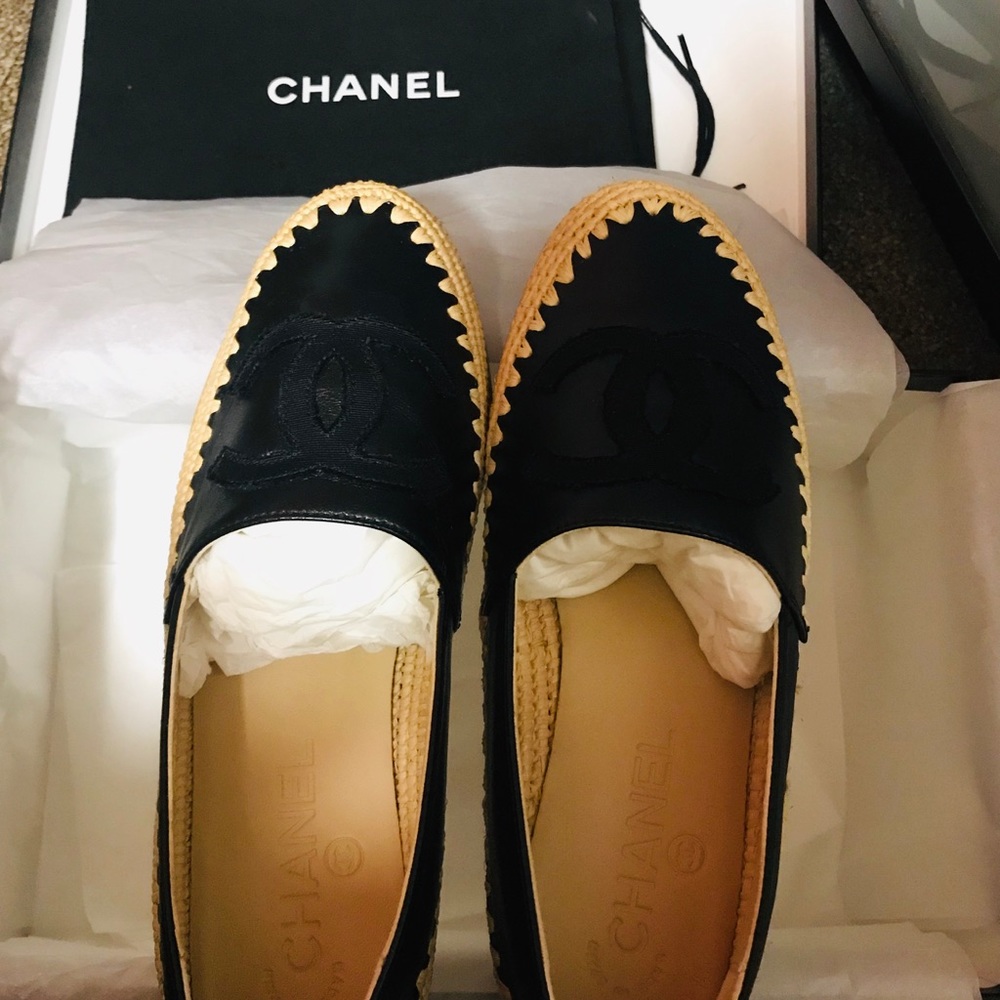Lamb skin CC Espadrilles 36 Black - Picture 5 of 6